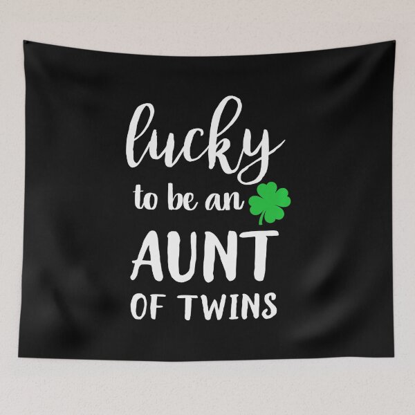 Item preview, Lucky to Be an Aunt of Twins Shamrock Lettering designed and sold by zamiokaline.
