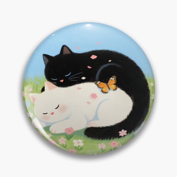 Item preview, Black cat and white cat designed and sold by xianxiu-ling.
