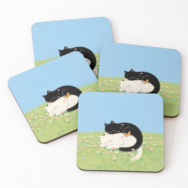 Item preview, Black cat and white cat designed and sold by xianxiu-ling.