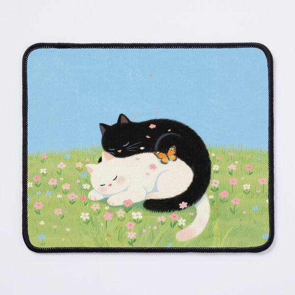 Item preview, Black cat and white cat designed and sold by xianxiu-ling.