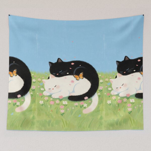 Item preview, Black cat and white cat designed and sold by xianxiu-ling.
