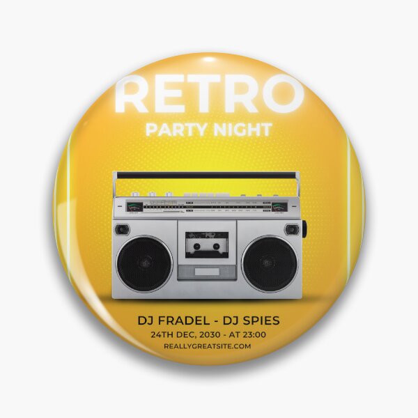 Item preview, Retro Party Night: Boombox Vintage Musical designed and sold by A touch of creativity.