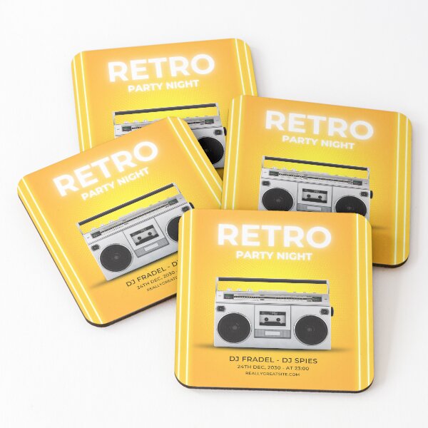 Item preview, Retro Party Night: Boombox Vintage Musical designed and sold by A touch of creativity.