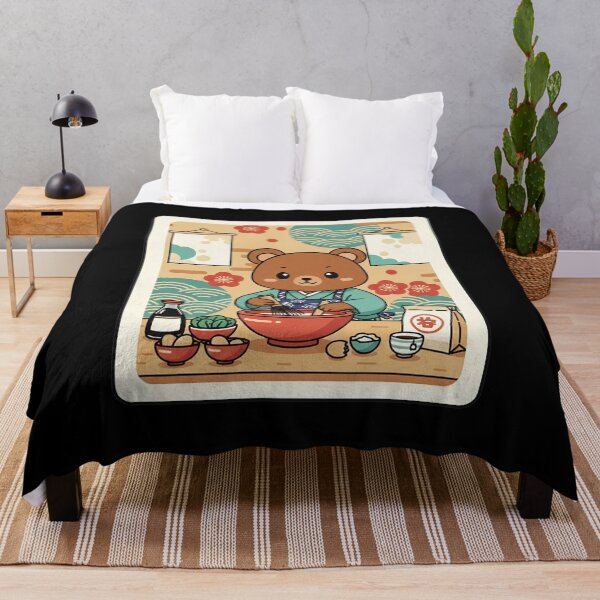 Item preview, Bear Cooking in Kimono Cute Kitchen Scene designed and sold by JordynLadukeg65.