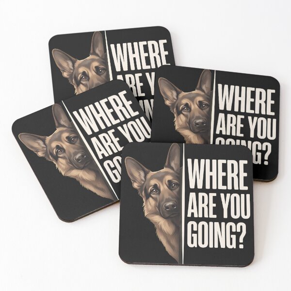 Item preview, Where Are You Going German Shepherd Peeking Dog designed and sold by OlyvieArt.