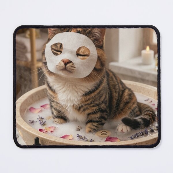 Item preview, Weekend Mode Activated Funny Cat Relaxing Spa designed and sold by Mad World Creations.