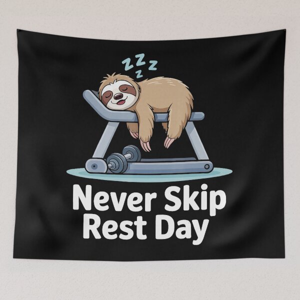 Item preview, Never Skip Rest Day Sloth Gym  designed and sold by eliramaison.