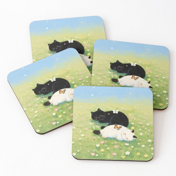 Item preview, Black cat and white cat designed and sold by xianxiu-ling.