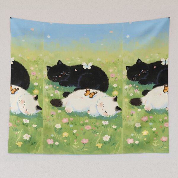 Item preview, Black cat and white cat designed and sold by xianxiu-ling.