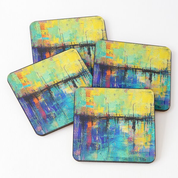 Item preview, Abstract City Bridge Reflection Bold Color  designed and sold by Modaozushi216.