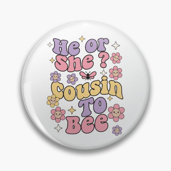 Item preview, Gender Reveal Baby Shower He Or She Cousin To Bee designed and sold by LuminOrb.