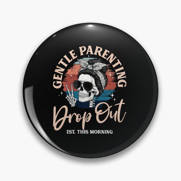 Item preview, Gentle Parenting Dropout Skull Floral Typography designed and sold by zamiokaline.