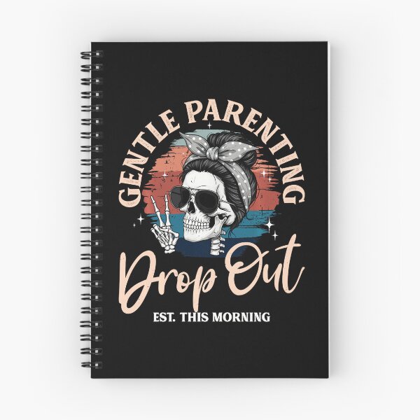 Item preview, Gentle Parenting Dropout Skull Floral Typography designed and sold by zamiokaline.