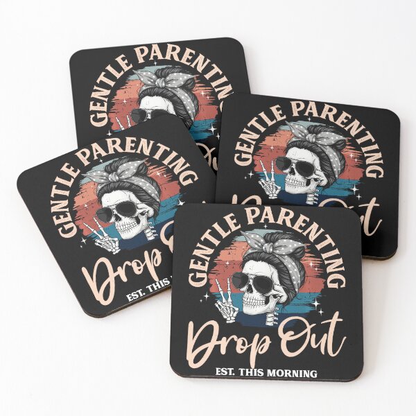 Item preview, Gentle Parenting Dropout Skull Floral Typography designed and sold by zamiokaline.