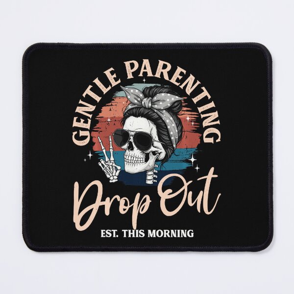 Item preview, Gentle Parenting Dropout Skull Floral Typography designed and sold by zamiokaline.