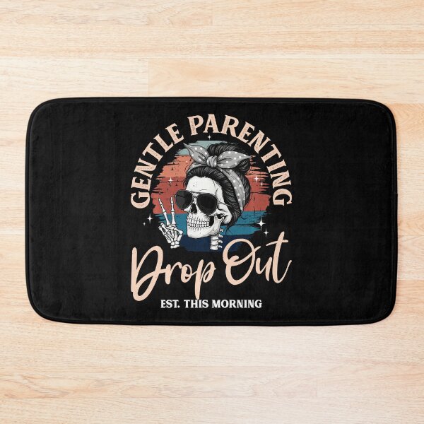 Item preview, Gentle Parenting Dropout Skull Floral Typography designed and sold by zamiokaline.