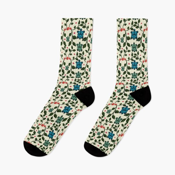 Item preview, Tropical Sea Turtle Floral Pattern | Coastal Ocean Botanical Beach Design designed and sold by HopeAndHustle.