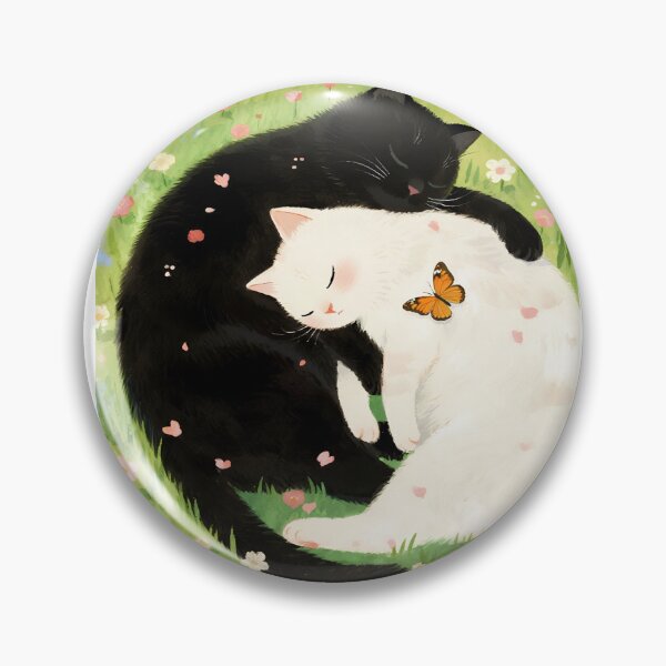 Item preview, Black cat and white cat designed and sold by xianxiu-ling.