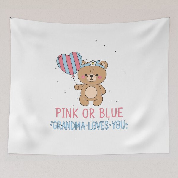 Item preview, Gender Reveal Pink Or Blue Grandma Loves You Baby designed and sold by LuminOrb.