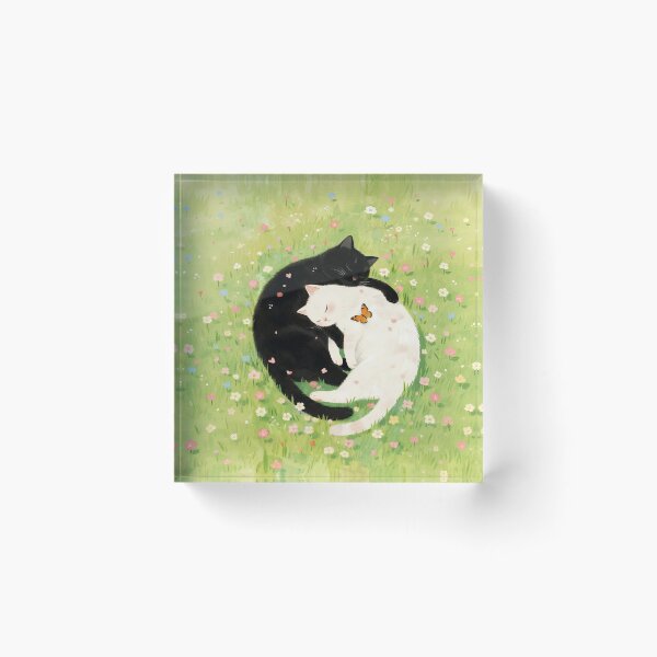 Item preview, Black cat and white cat designed and sold by xianxiu-ling.