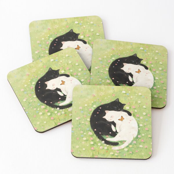 Item preview, Black cat and white cat designed and sold by xianxiu-ling.