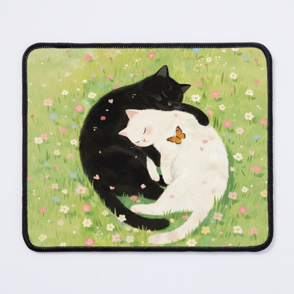 Item preview, Black cat and white cat designed and sold by xianxiu-ling.