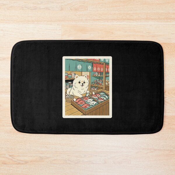 Item preview, Fluffy Dog Fish Market Japanese Shop Illustration designed and sold by JordynLadukeg65.