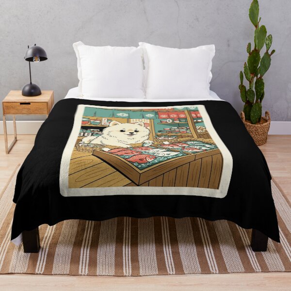 Item preview, Fluffy Dog Fish Market Japanese Shop Illustration designed and sold by JordynLadukeg65.
