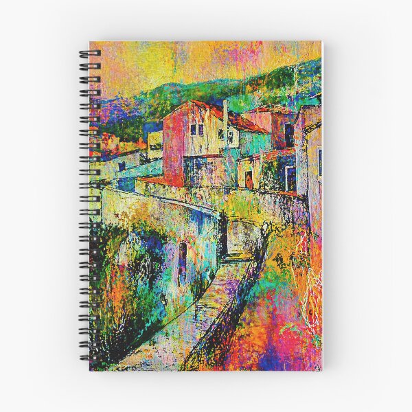 Item preview, Colorful Village Street Abstract Painting Mediterranean Style designed and sold by Modaozushi216.