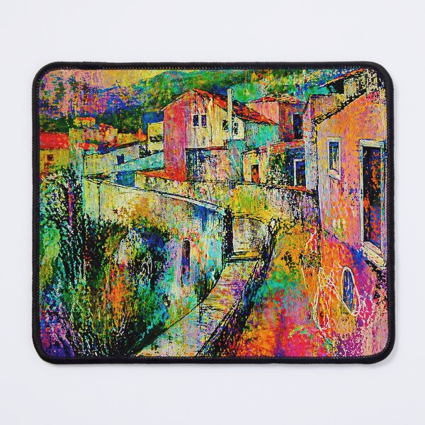 Item preview, Colorful Village Street Abstract Painting Mediterranean Style designed and sold by Modaozushi216.