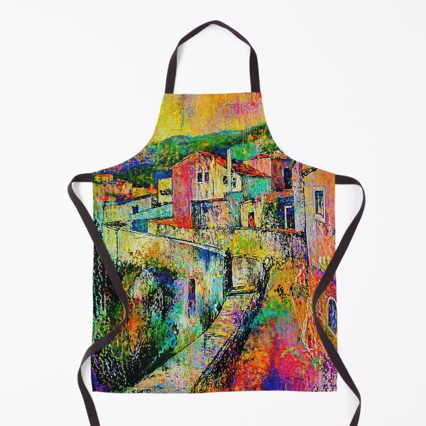 Item preview, Colorful Village Street Abstract Painting Mediterranean Style designed and sold by Modaozushi216.