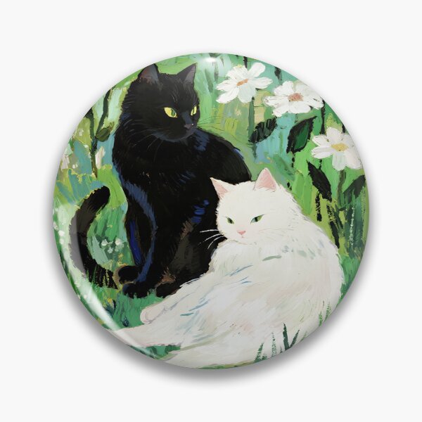 Item preview, Black cat and white cat designed and sold by xianxiu-ling.