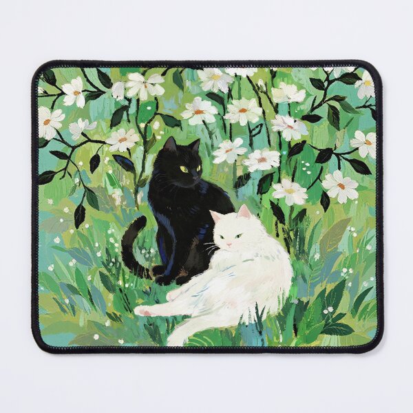 Item preview, Black cat and white cat designed and sold by xianxiu-ling.