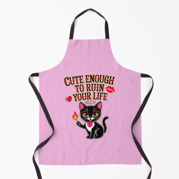 Item preview, Cute Enough To Ruin Your Life Black Cat designed and sold by Amanda's Factory.