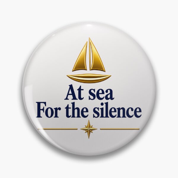 Item preview, At Sea For The Silence – Elegant Sailing Yacht Design | Nautical Lifestyle Graphic designed and sold by MWSailingClub.