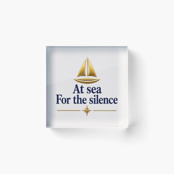 Item preview, At Sea For The Silence – Elegant Sailing Yacht Design | Nautical Lifestyle Graphic designed and sold by MWSailingClub.
