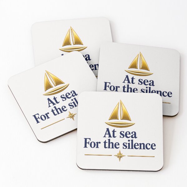 Item preview, At Sea For The Silence – Elegant Sailing Yacht Design | Nautical Lifestyle Graphic designed and sold by MWSailingClub.