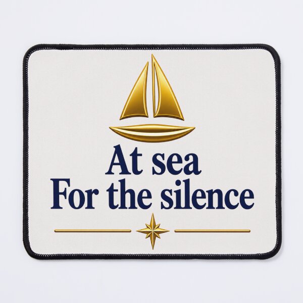 Item preview, At Sea For The Silence – Elegant Sailing Yacht Design | Nautical Lifestyle Graphic designed and sold by MWSailingClub.