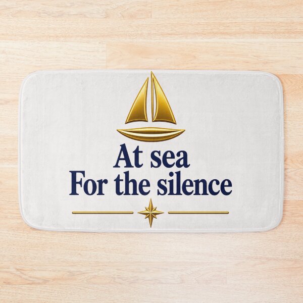 Item preview, At Sea For The Silence – Elegant Sailing Yacht Design | Nautical Lifestyle Graphic designed and sold by MWSailingClub.