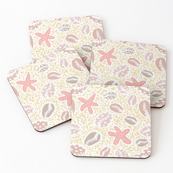 Item preview, Cowrie Shells & Starfish Seaside Pattern designed and sold by Daniel Bevis Design.