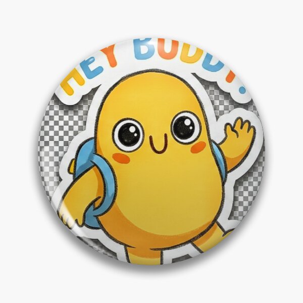 Item preview, Cute Yellow Potato Buddy Waving - "Hey Buddy!" Sticker designed and sold by mackyartsstudio.