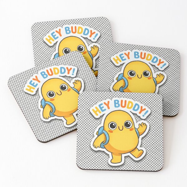 Item preview, Cute Yellow Potato Buddy Waving - "Hey Buddy!" Sticker designed and sold by mackyartsstudio.
