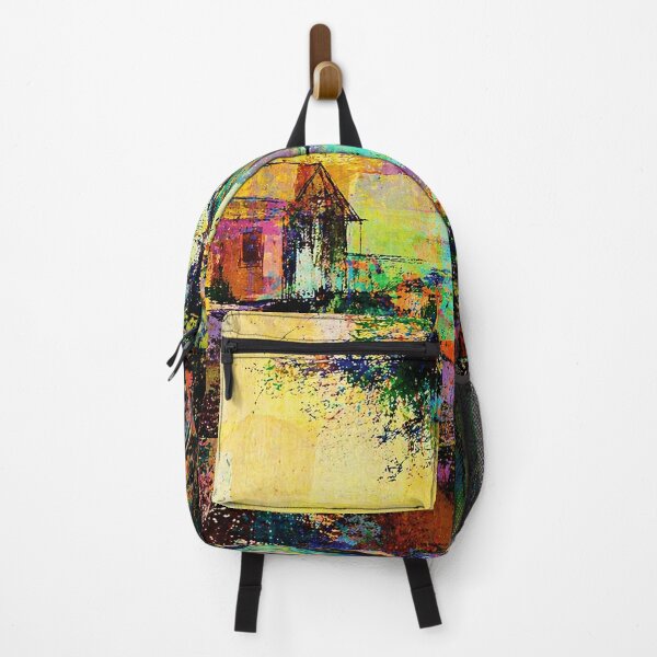Item preview, Lakeside Cabin Tree Colorful Abstract Landscape designed and sold by Modaozushi216.