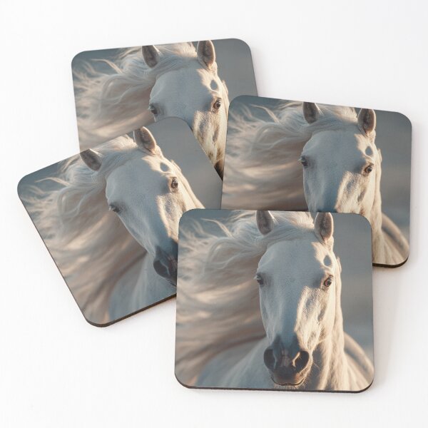 Item preview, White horse stands against the sky designed and sold by anytka.