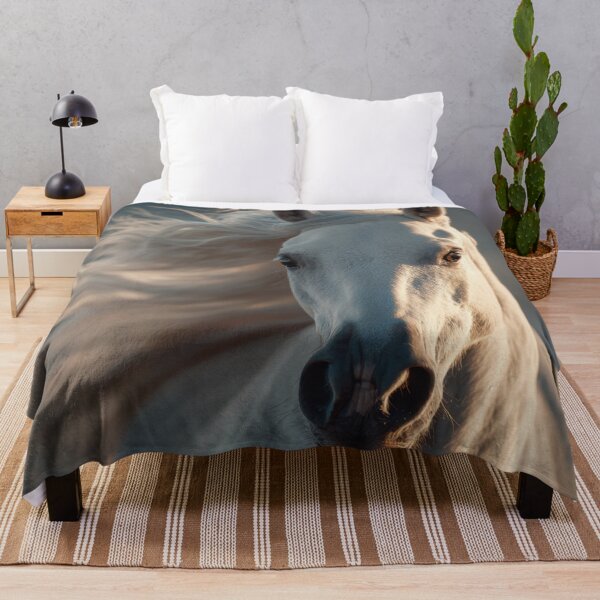 Item preview, White horse stands against the sky designed and sold by anytka.