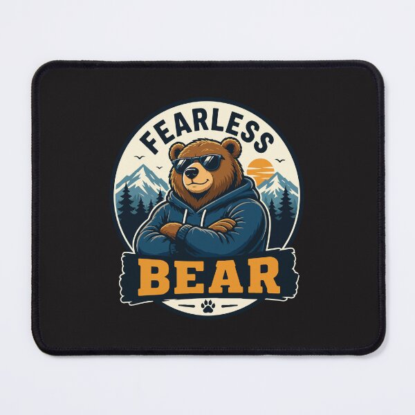 Item preview, Fearless Bear Funny Cool Bear Outdoor Motivational Animal Design designed and sold by kiralynstration.