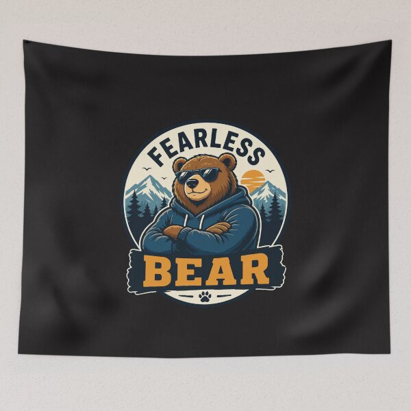 Item preview, Fearless Bear Funny Cool Bear Outdoor Motivational Animal Design designed and sold by kiralynstration.