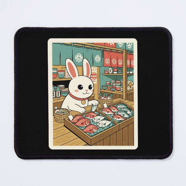 Item preview, Bunny Fish Market Cute Japanese Shop Scene designed and sold by JordynLadukeg65.