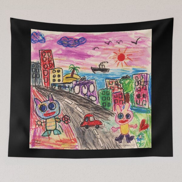 Item preview, Crayon City Adventure Kids Drawing Style designed and sold by Modaozushi216.