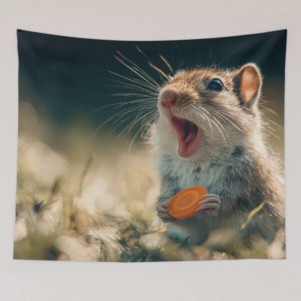 Item preview, Squirrel enjoys snack in sunny grass designed and sold by anytka.
